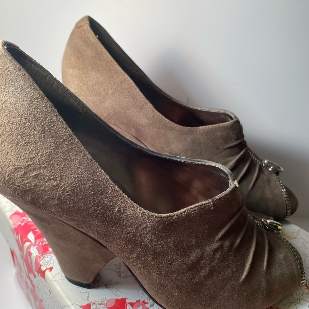 Chinese Laundry Brown Peep Toe Heels sz 6 NWB - Picture 5 of 12